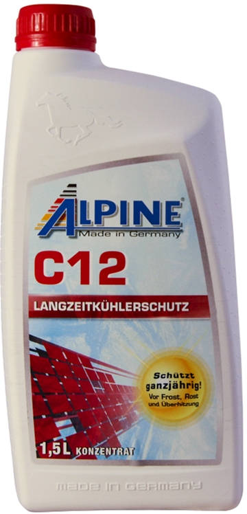 Охолоджувальна рідина ALPINE G12, концентрат, червоний, 1,5 л (4003774027576)